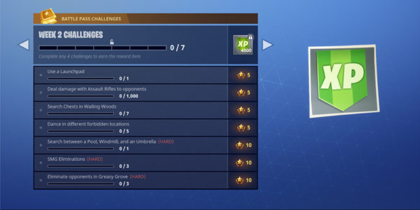 Fortnite Challenges Season 4 Week 2