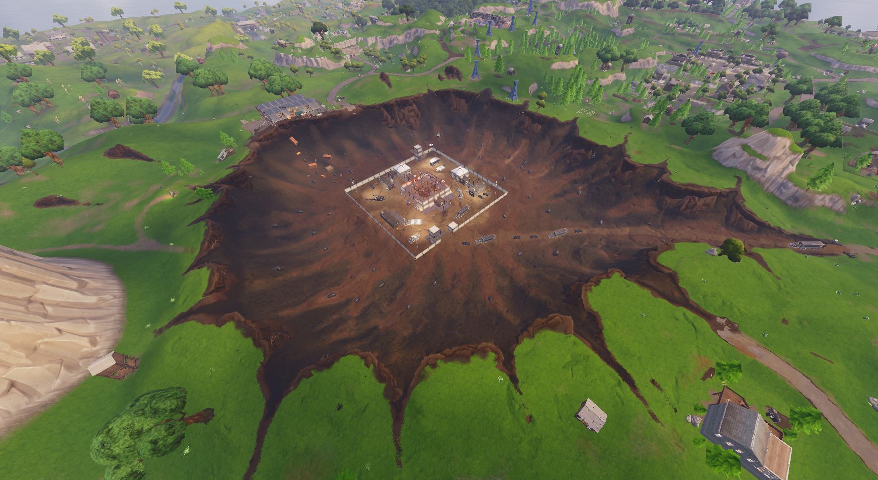 Fortnite If Meteor Missed Dusty Depot Dusty Depot Destroyed By Fortnite Meteor