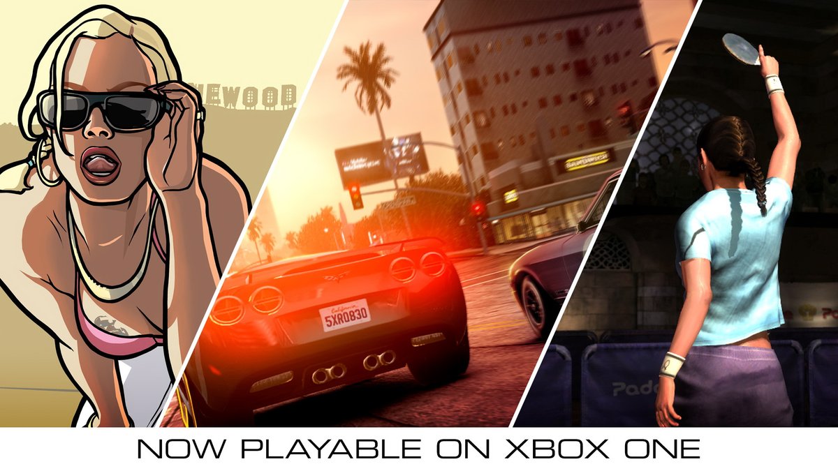 GTA: San Andreas, Midnight Club LA, Table Tennis Now on Xbox One