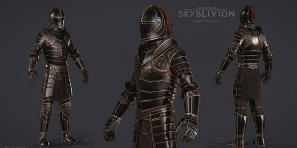 The Skyblivion Ebony Armor Set is Sleeker Than Ever