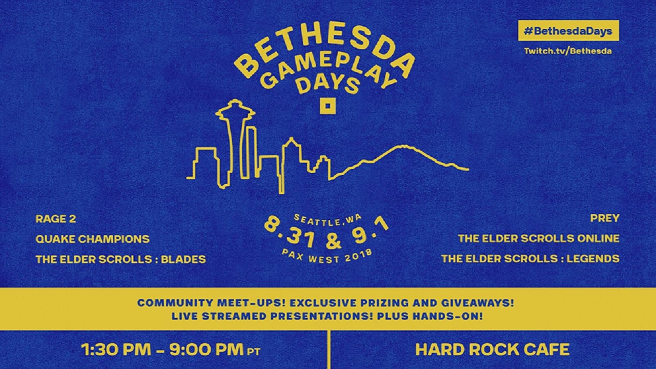 Bethesda Gameplay Days Event Announced for PAX West