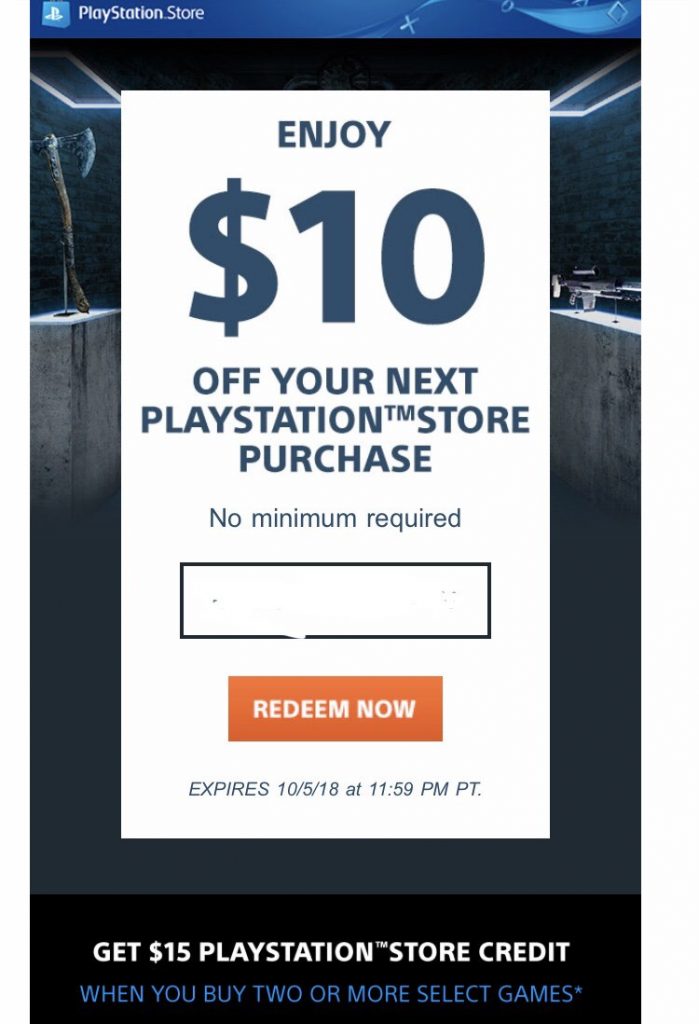 playstation store 10 discount code
