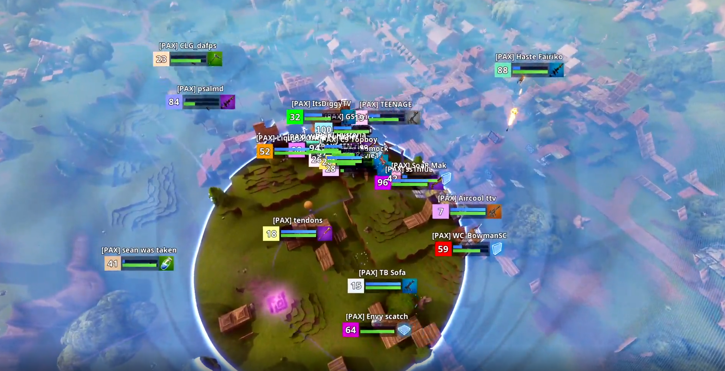 Trailing Points Fortnite Fortnite S Low Gravity Field Goes Haywire In The 1 5 Million Tournament
