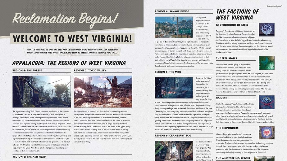 The Fallout 76 Guide Details Plenty of Lore About the Game