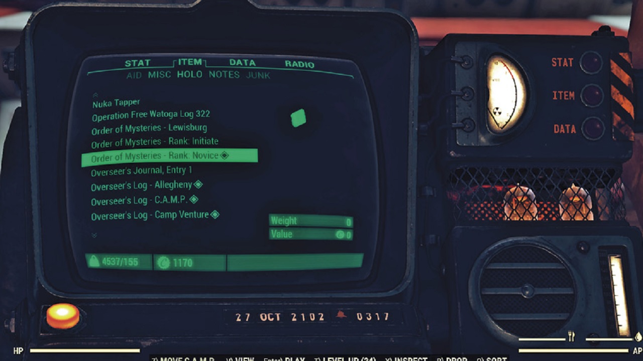 fallout 76 novice of mysteries crypto error