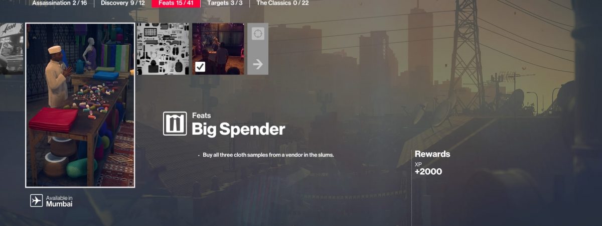 Hitman 2 Big Spender challenge guide.