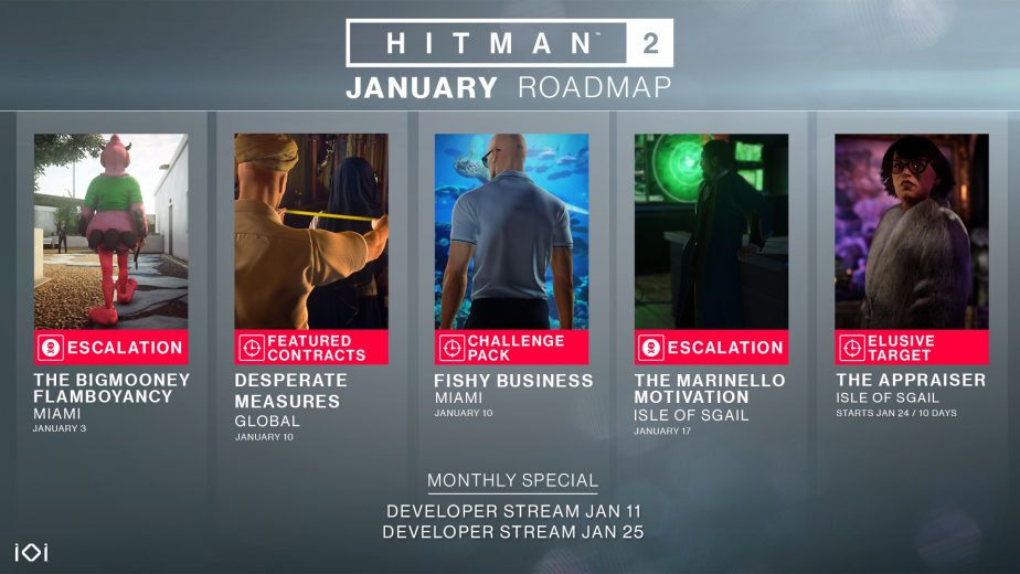 Hitman 2’s January Roadmap Includes Third Elusive Target