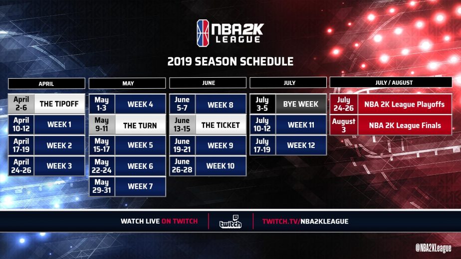 NBA 2K League Announces Schedule For 2019 Season, Competition Format