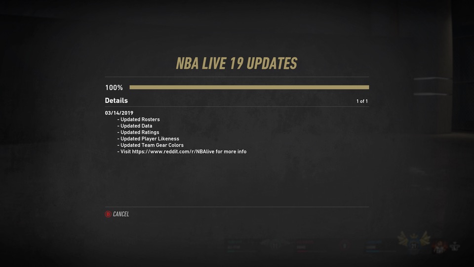 nba live 19 update march 14