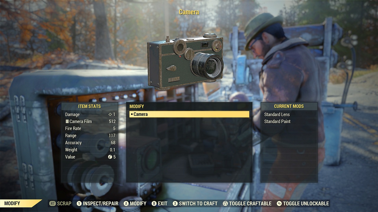 Prosnap camera fallout 76