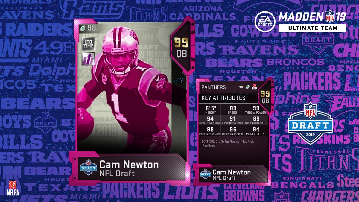 madden 19 path to the draft cam newton card