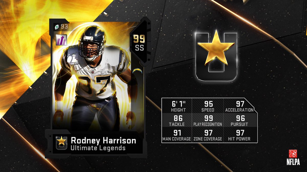 madden 19 ultimate legends card for rodney harrison