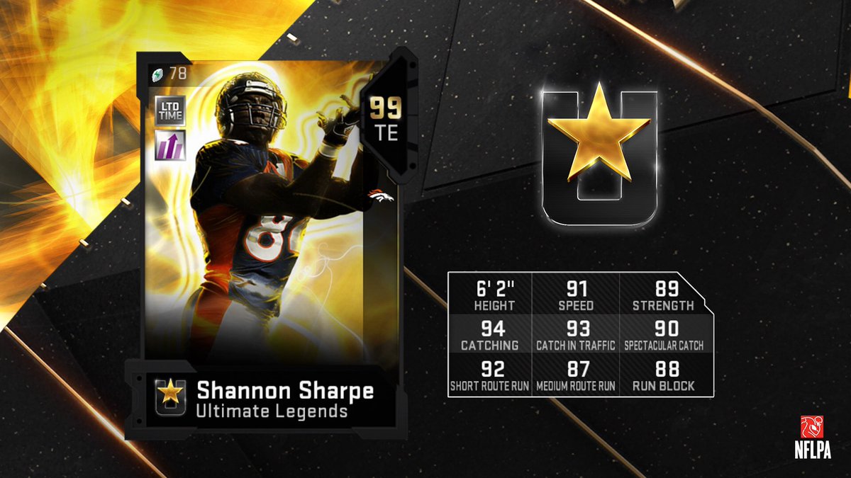 madden 19 ultimate legends card for shannon sharpe