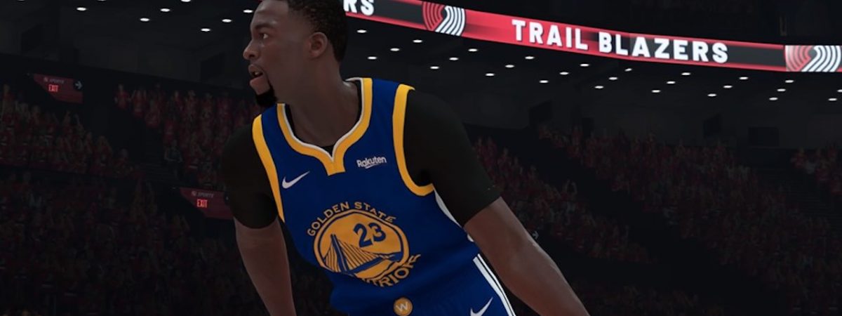 warriors draymond green blazers meyers leonard nba 2k19 playoffs moments cards