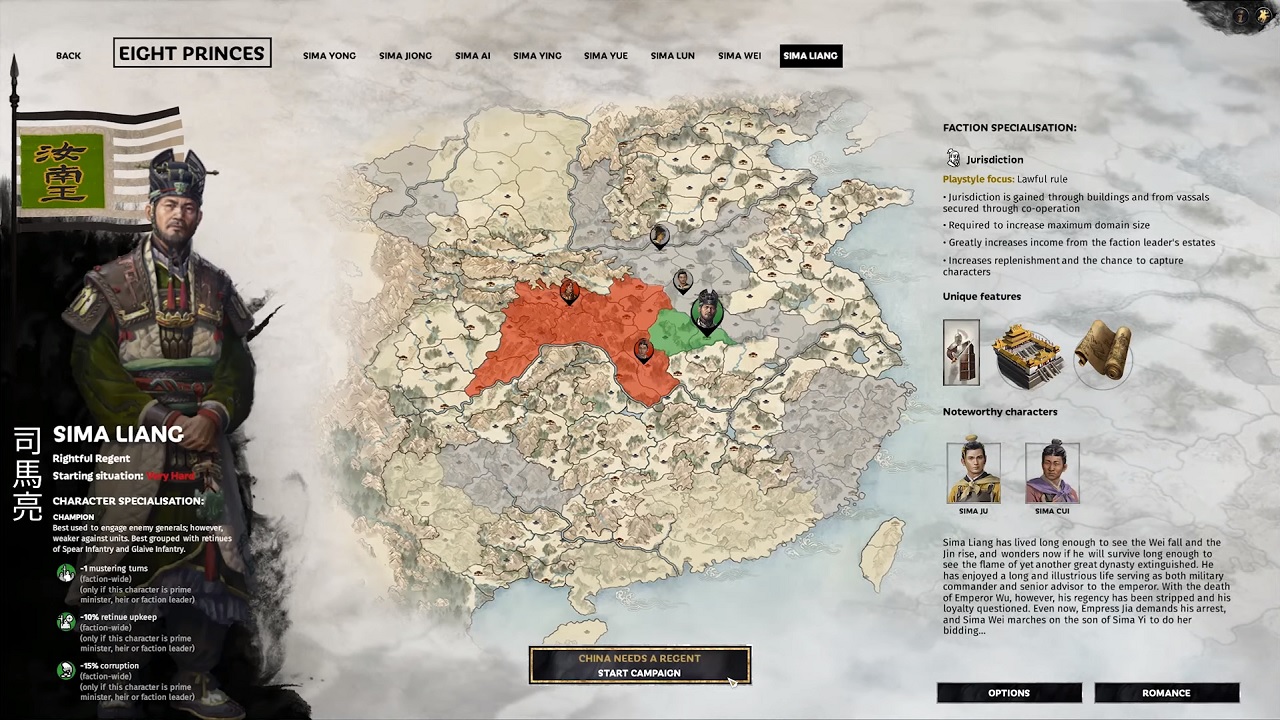 total war three kingdoms playable factions