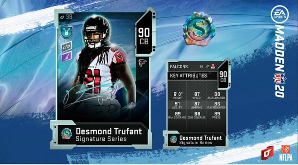 madden 20 signature series desmond trufant card