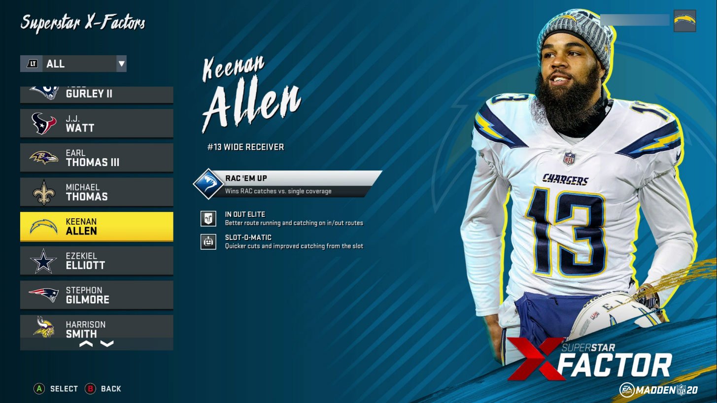 Keenan Allen Madden 20 rating rant (video): Players mad over video game -  Sports Illustrated