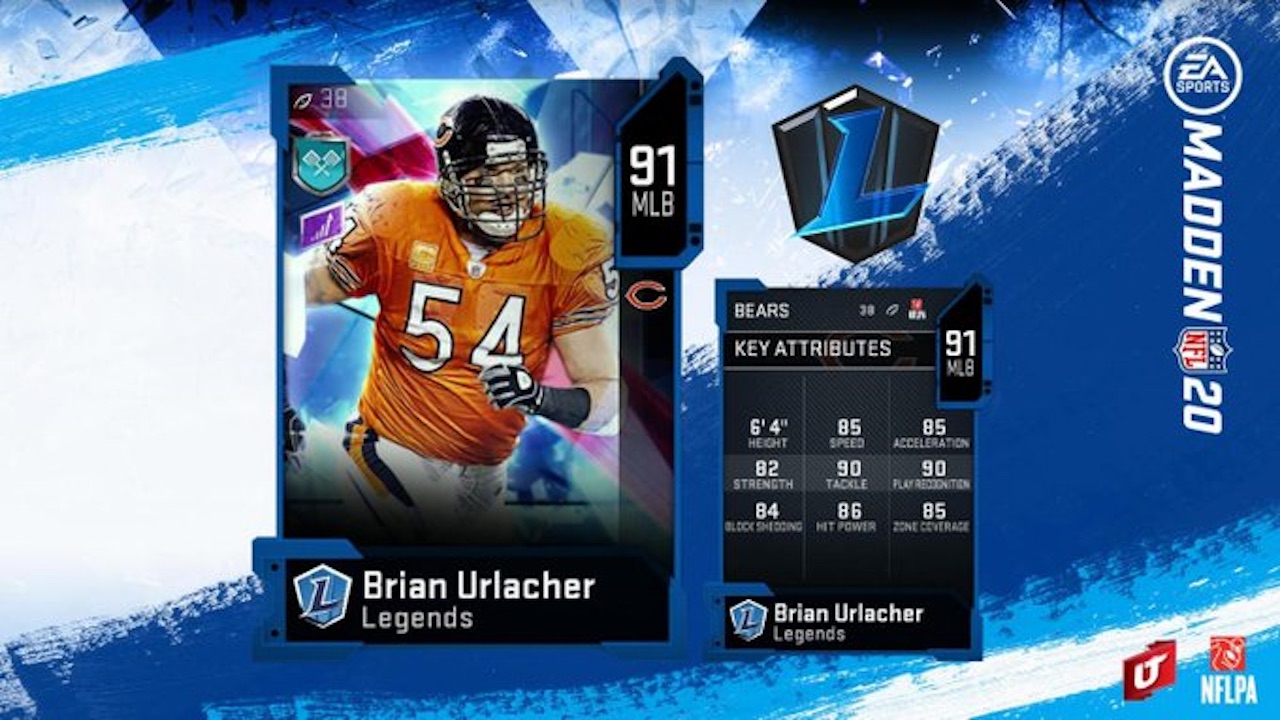 madden 20 legends brian urlacher in ultimate team