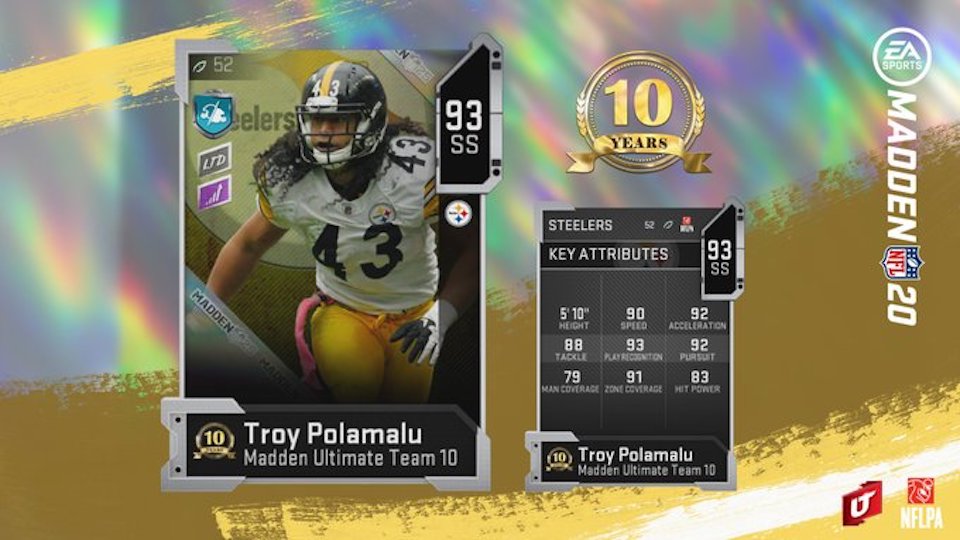 Madden 20 Ultimate Team: Troy Polamalu is Final Player in ...