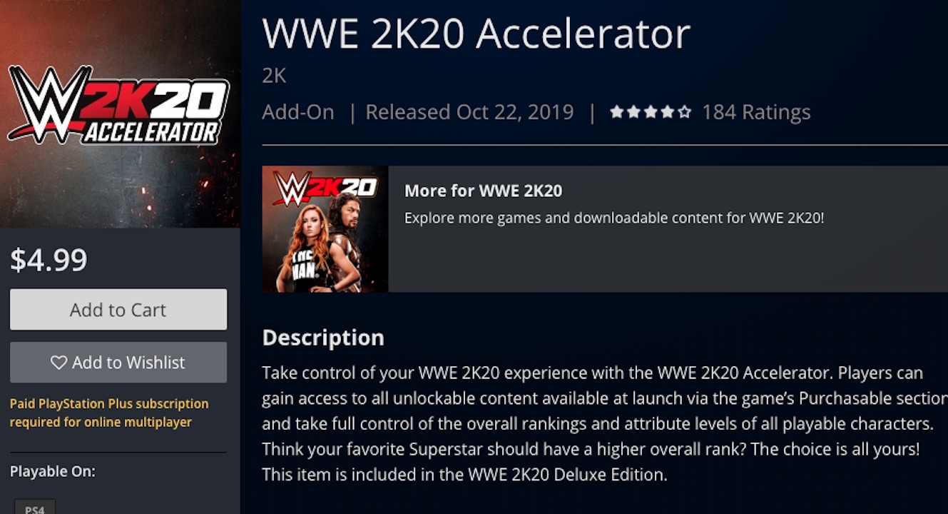 wwe 2k20 price playstation store