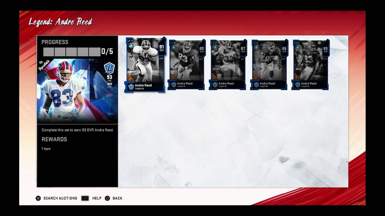 andre reed madden 20 legends boss exchange set