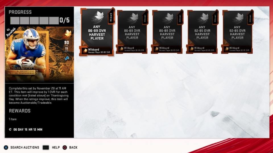 Madden Ultimate Team adds special Thanksgiving card collection - ESPN