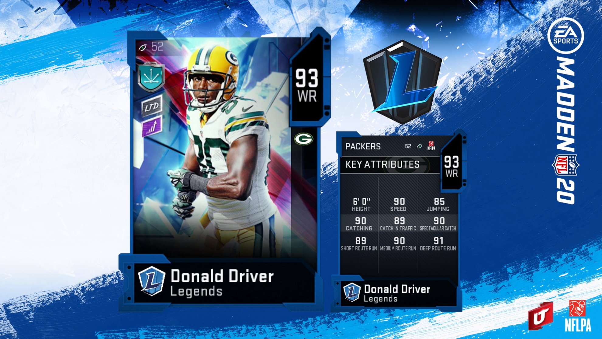 madden 20 ltd donald driver legends item