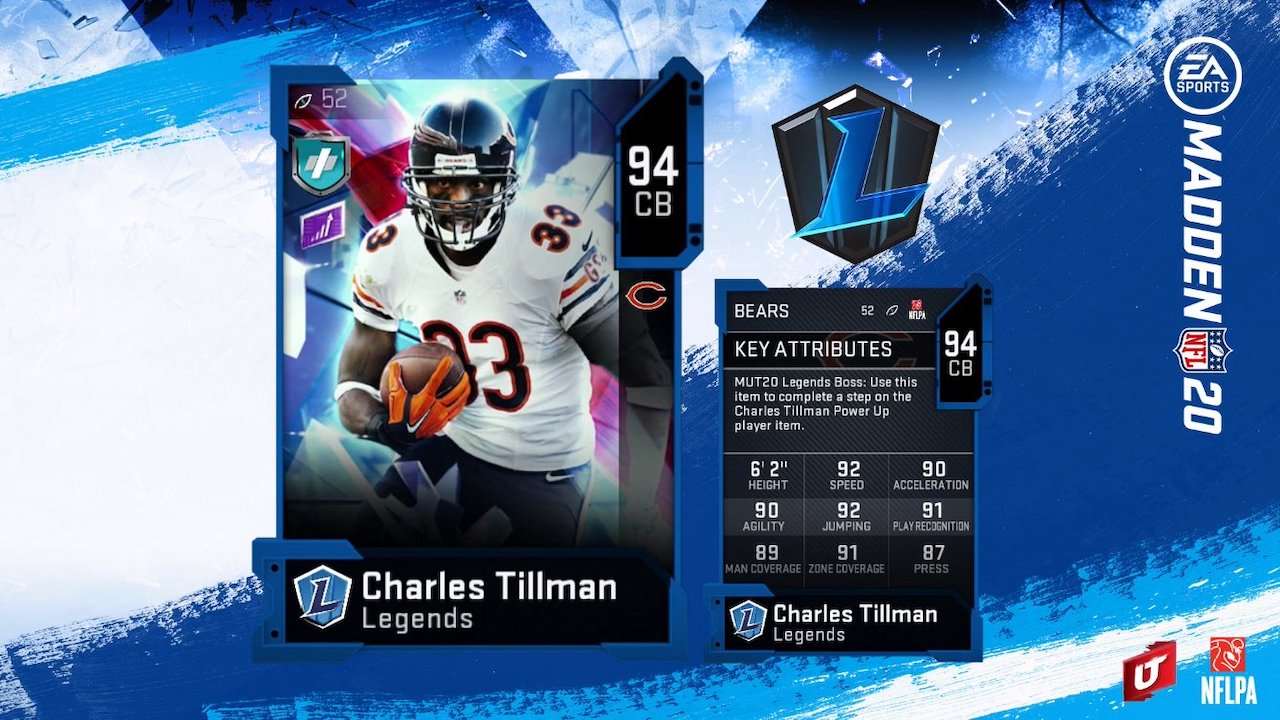 madden 20 charles tilmman legends card