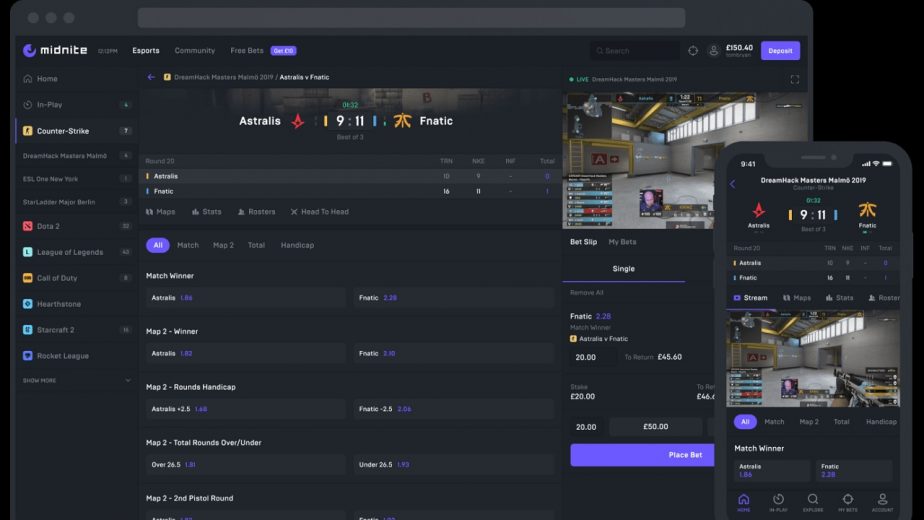 Esports Betting Startup Midnite Raises 2.5 Million Dollars for New Platform