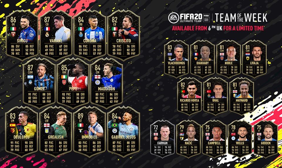 FIFA 20 Team of the Week 17 Players Revealed Ciro Immobile