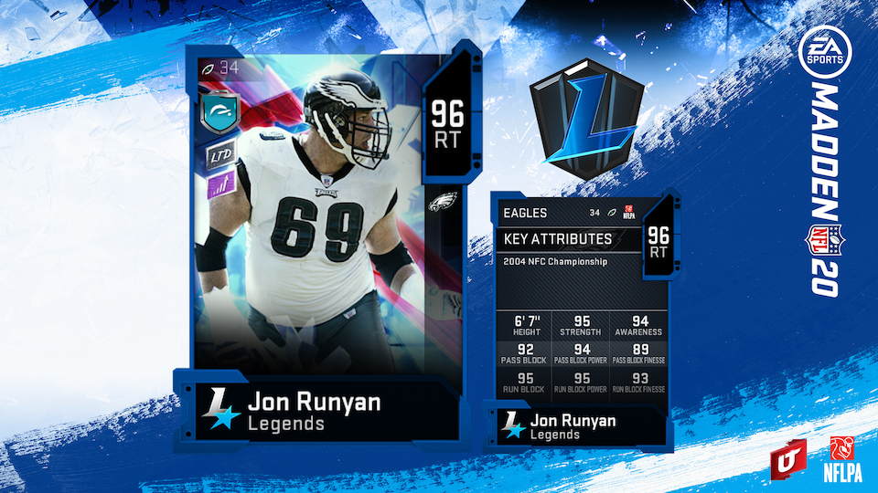 Jon Runyan madden 20 legends boss item