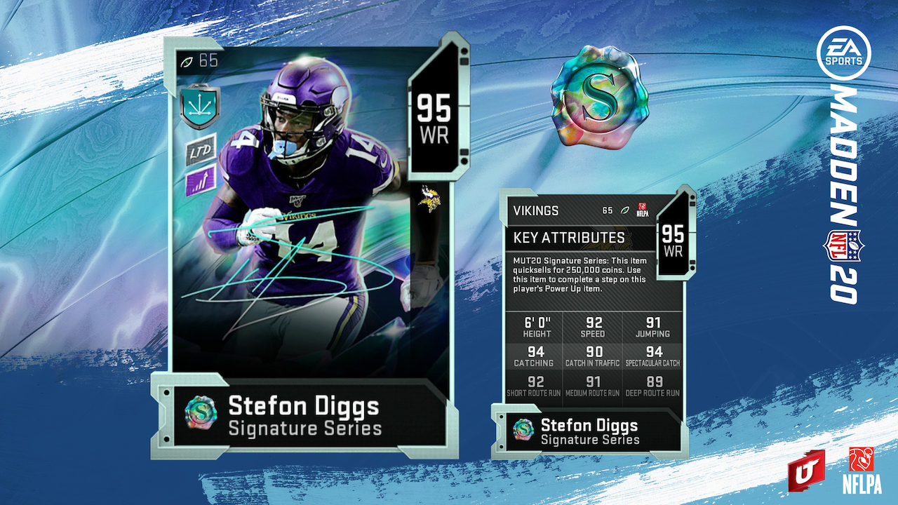 madden 20 signature series stefon diggs card