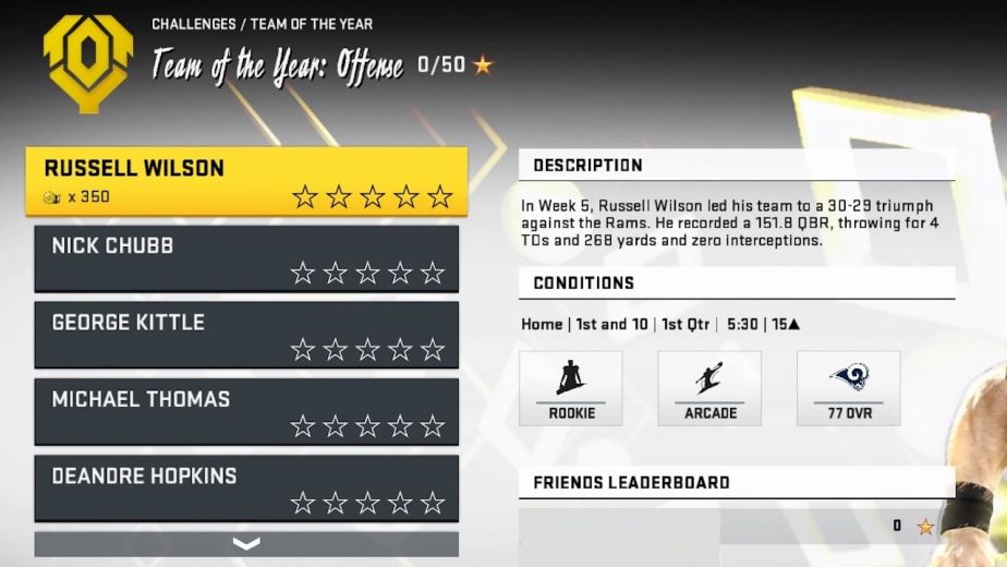 New Madden 20 Team of the Year Challenges, Sets, and Store Packs