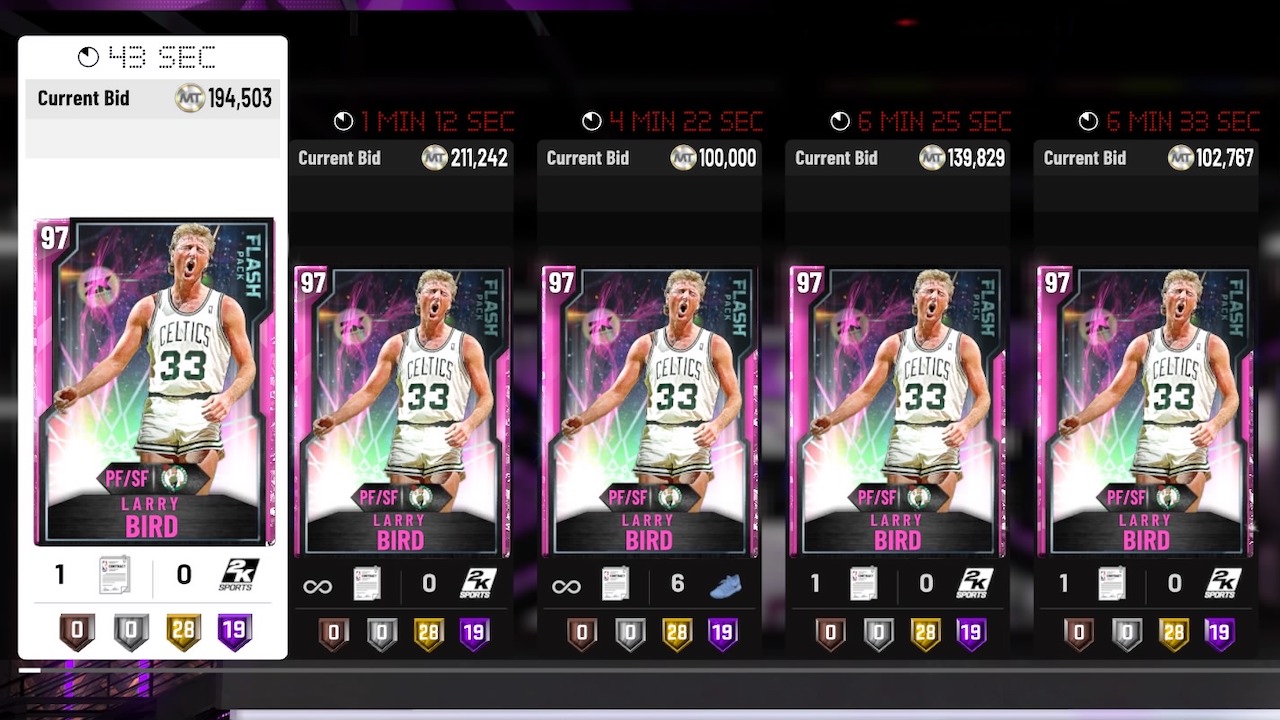 nba 2k20 flash pack 2 larry bird auction listings