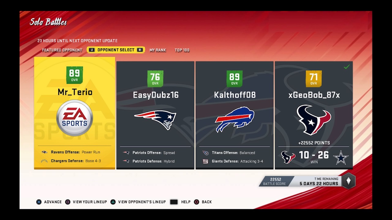 SOLO BATTLES 23] Score changes 