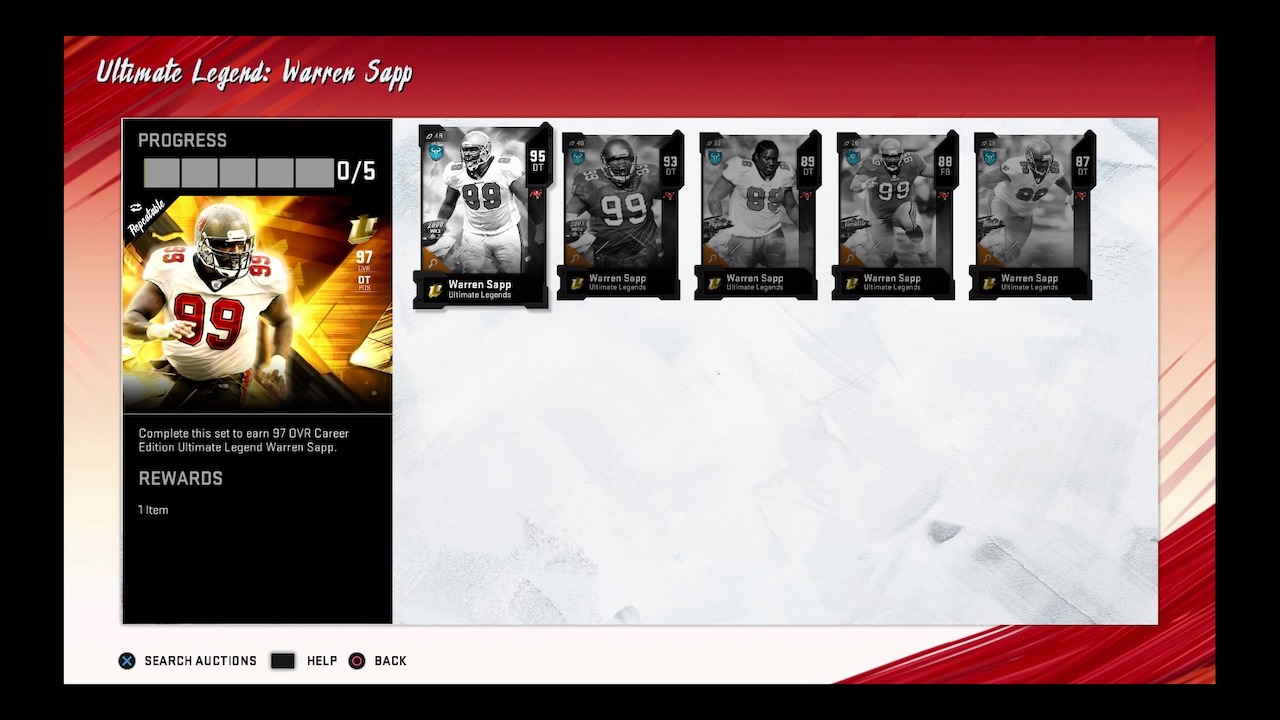 madden 20 ultimate legends warren sapp exchange set