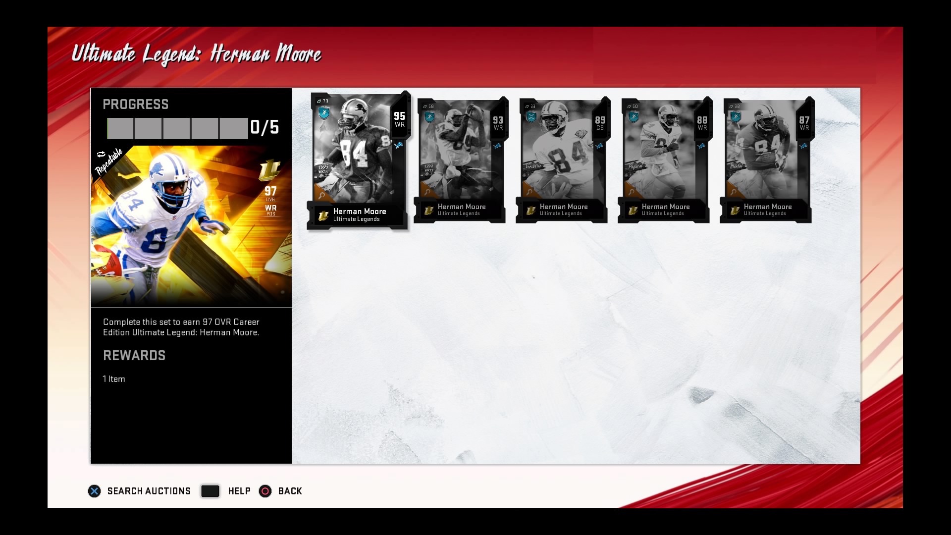 madden 20 ultimate legends herman moore career edition exchange set