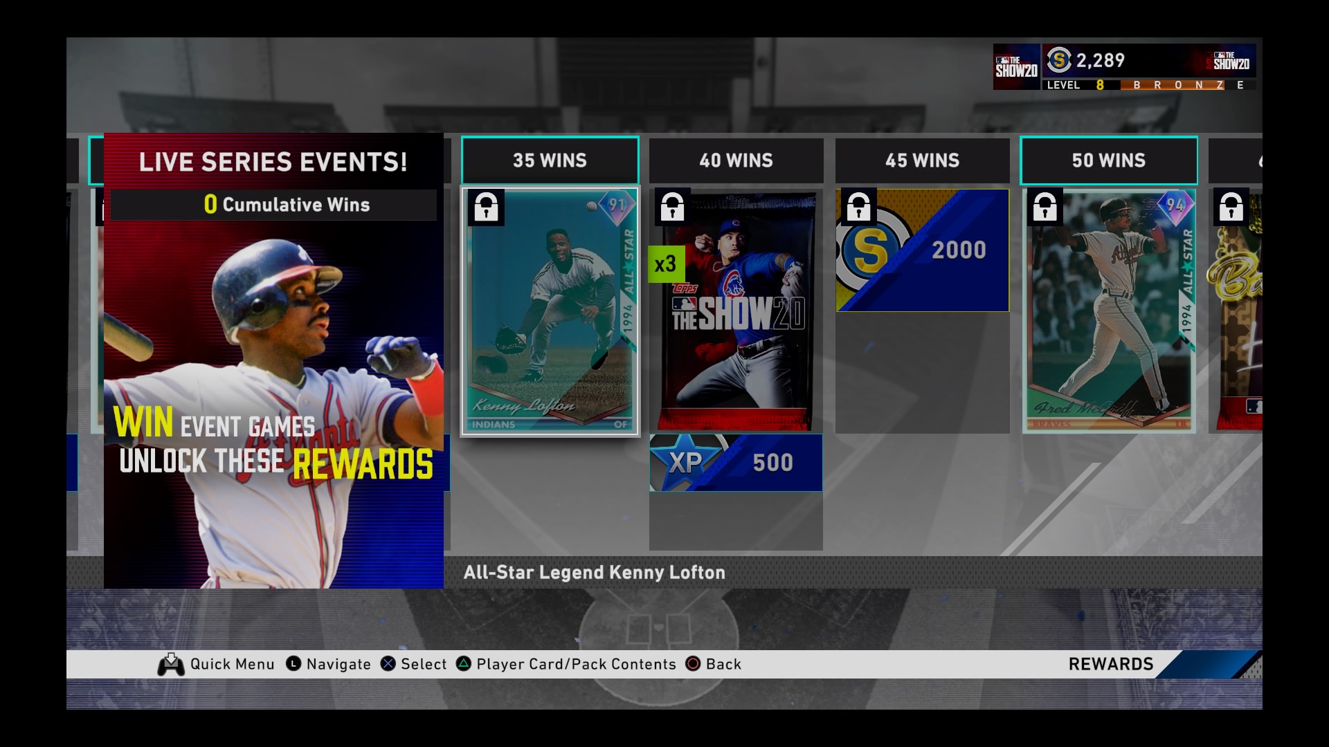 mlb the show 20 live series events rewards