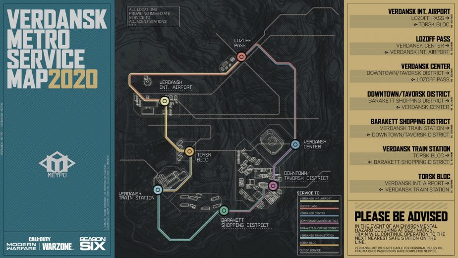 Call of Duty Warzone Season 6 Verdansk Subway System