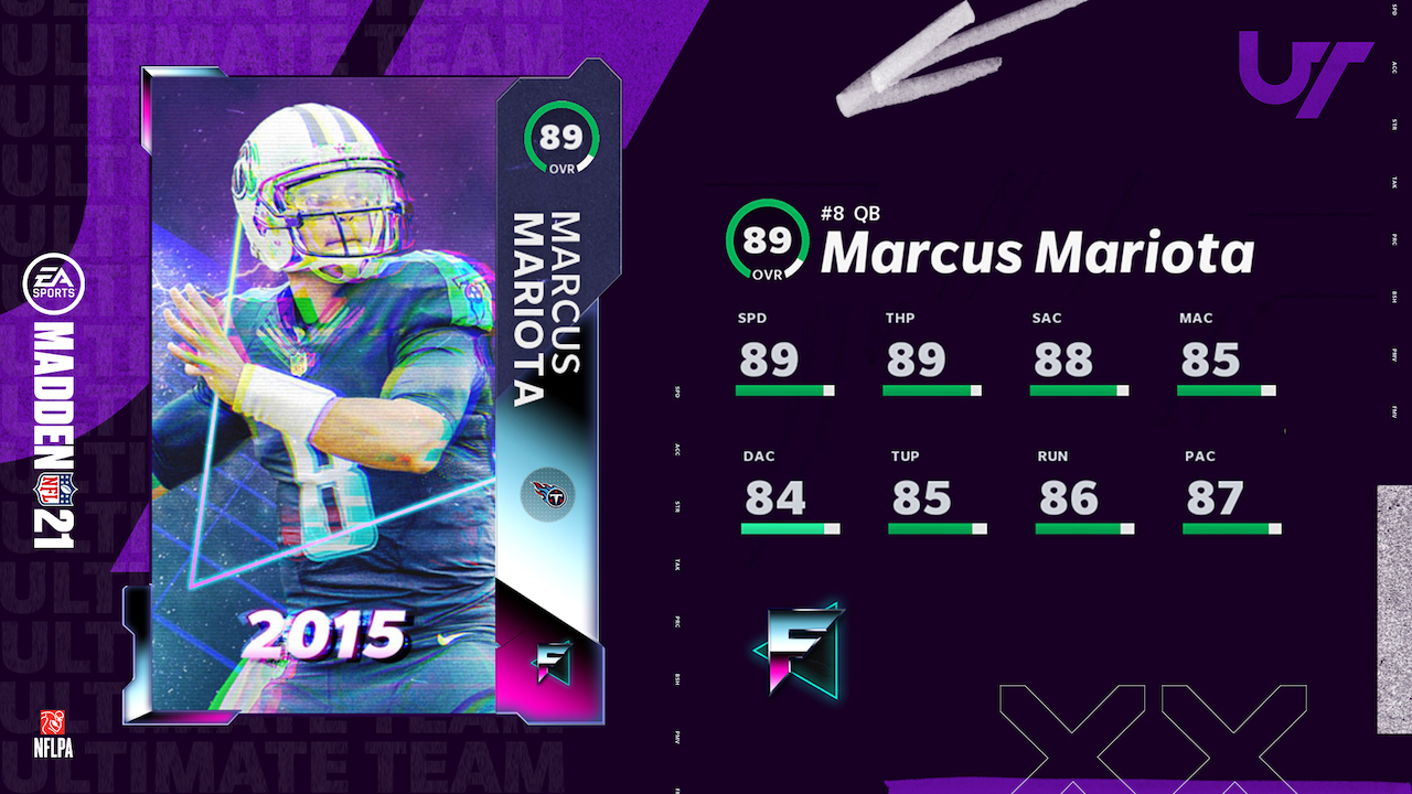 New Madden 21 Flashbacks Released for MUT Including Marcus Mariota, Greg Olsen