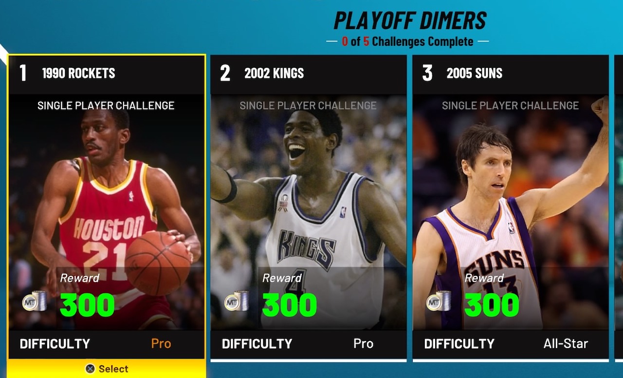 nba 2k21 playoff dimers challenges