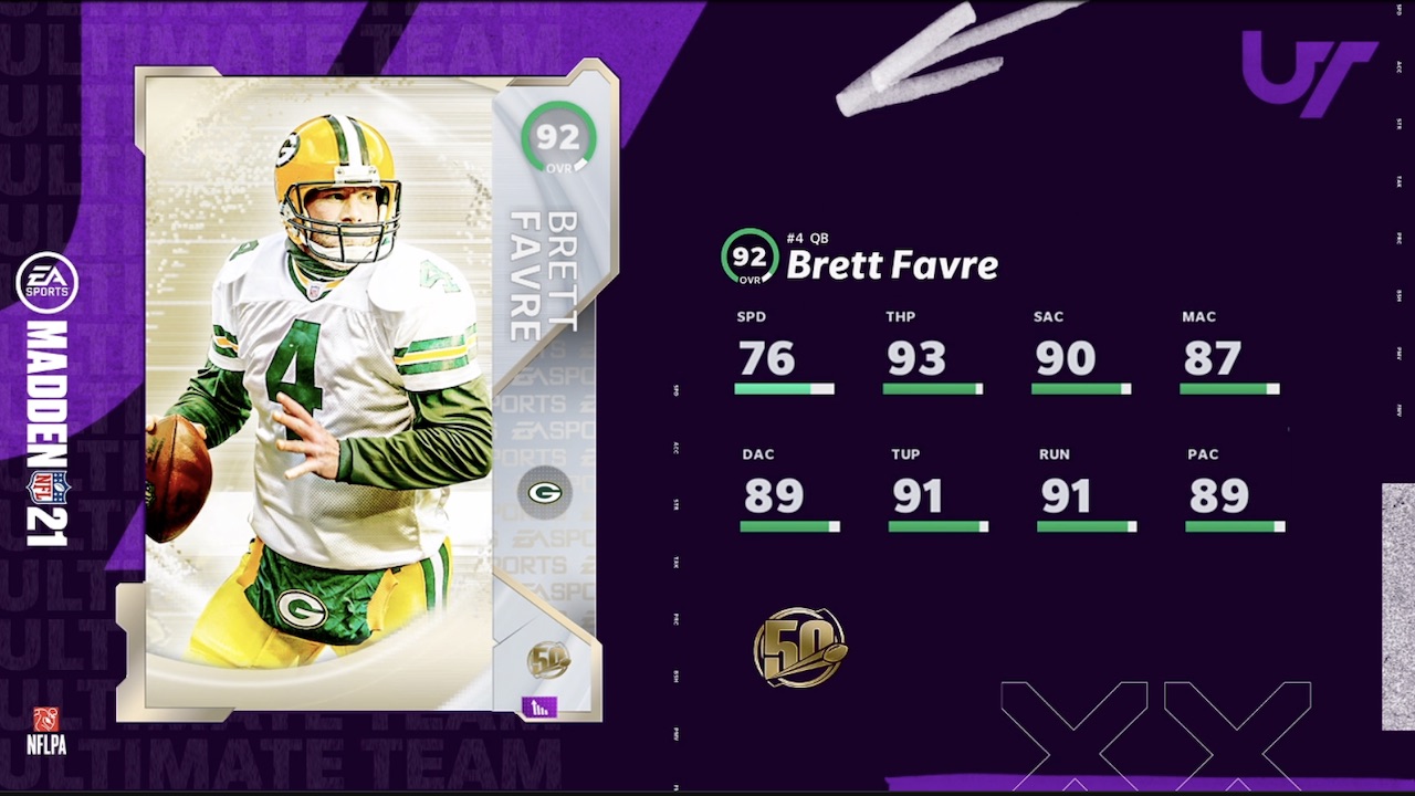 Madden 21 Ultimate Team: Brett Favre Among The 50 Week 3 Players, 32 Team  Standouts Available