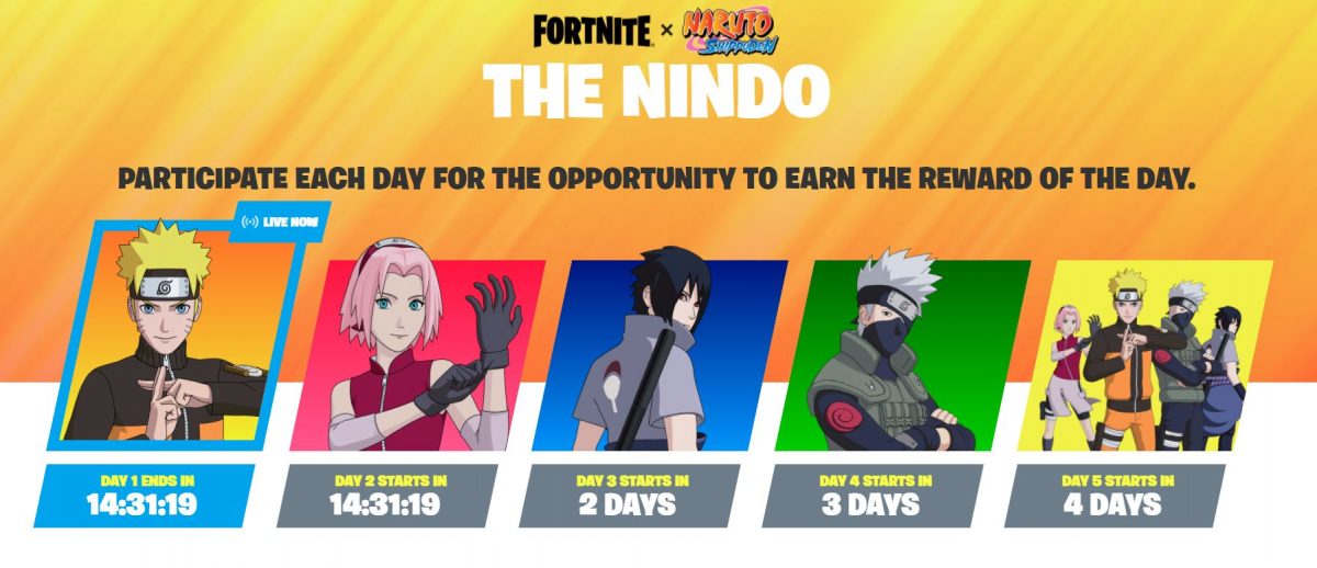 Earn free Naruto items in Fortnite for a limited time